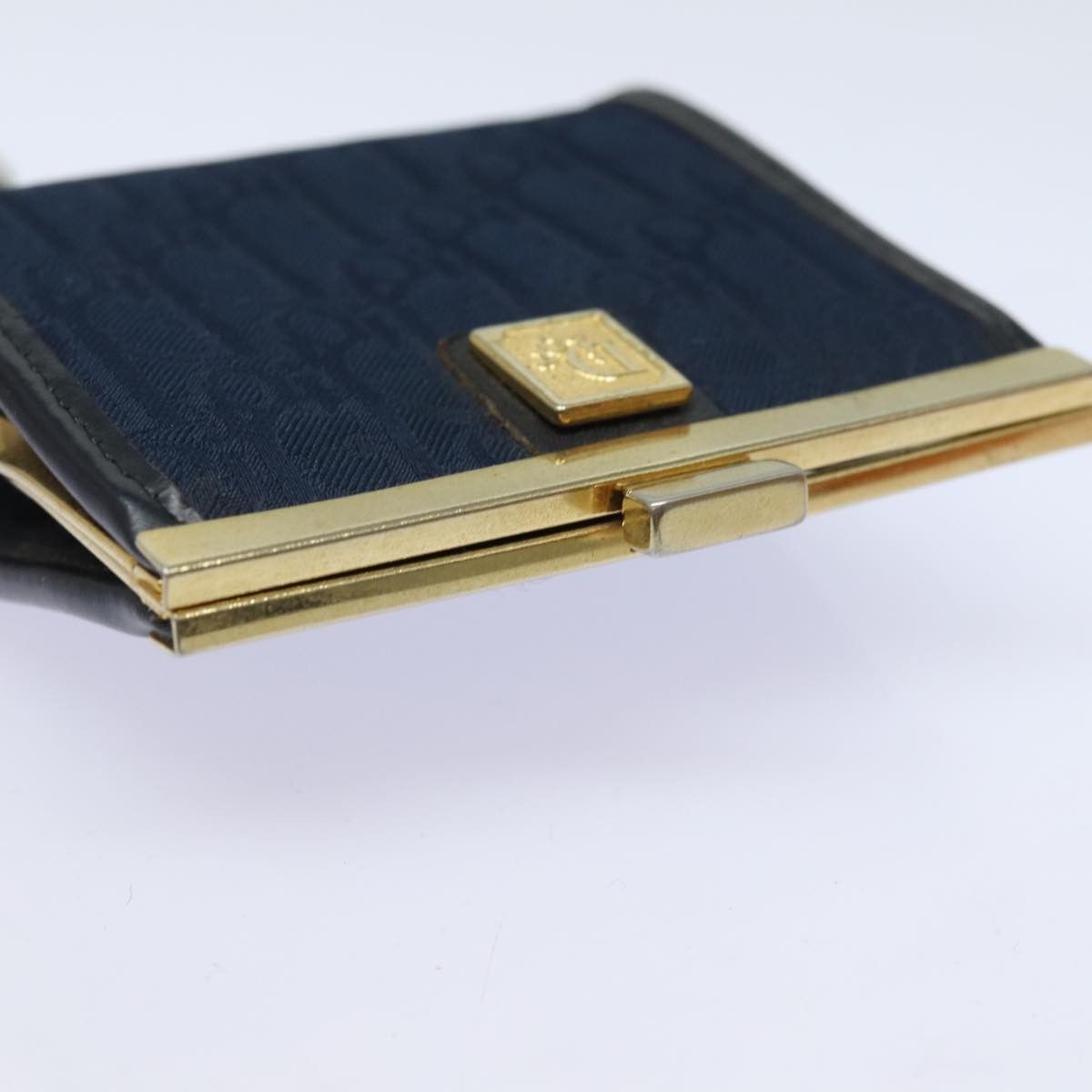 Dior Trotter Navy Canvas Wallet (Pre-Owned) Size ONE SIZE - 4 Thumbnail