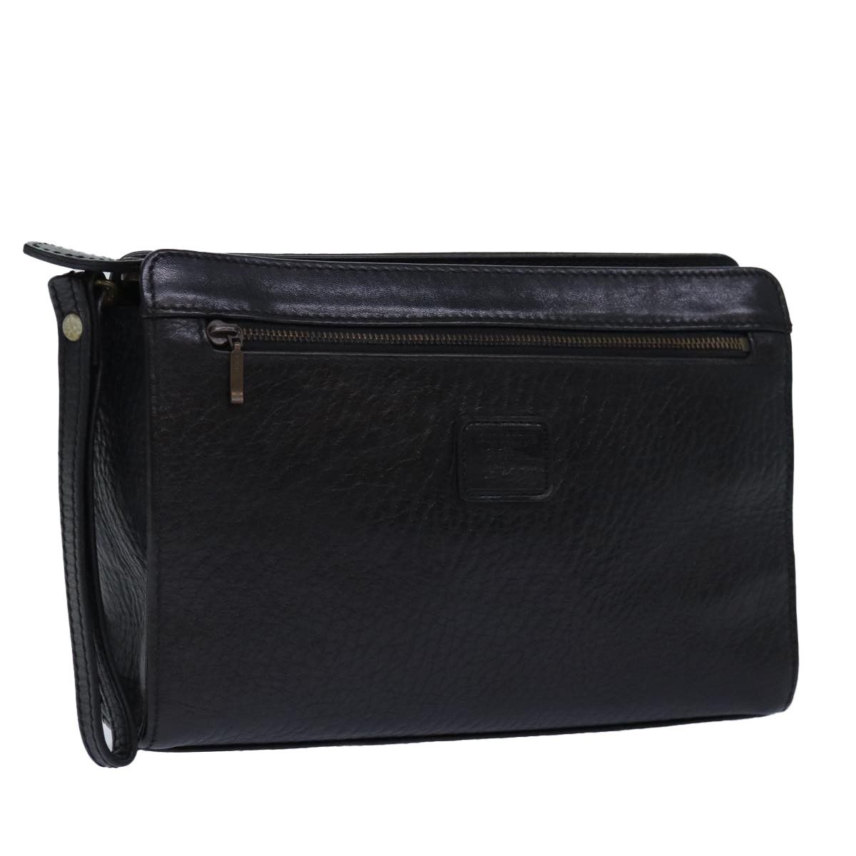 Burberry Black Leather Clutch Bag (Pre-Owned) Size ONE SIZE - 18 Thumbnail