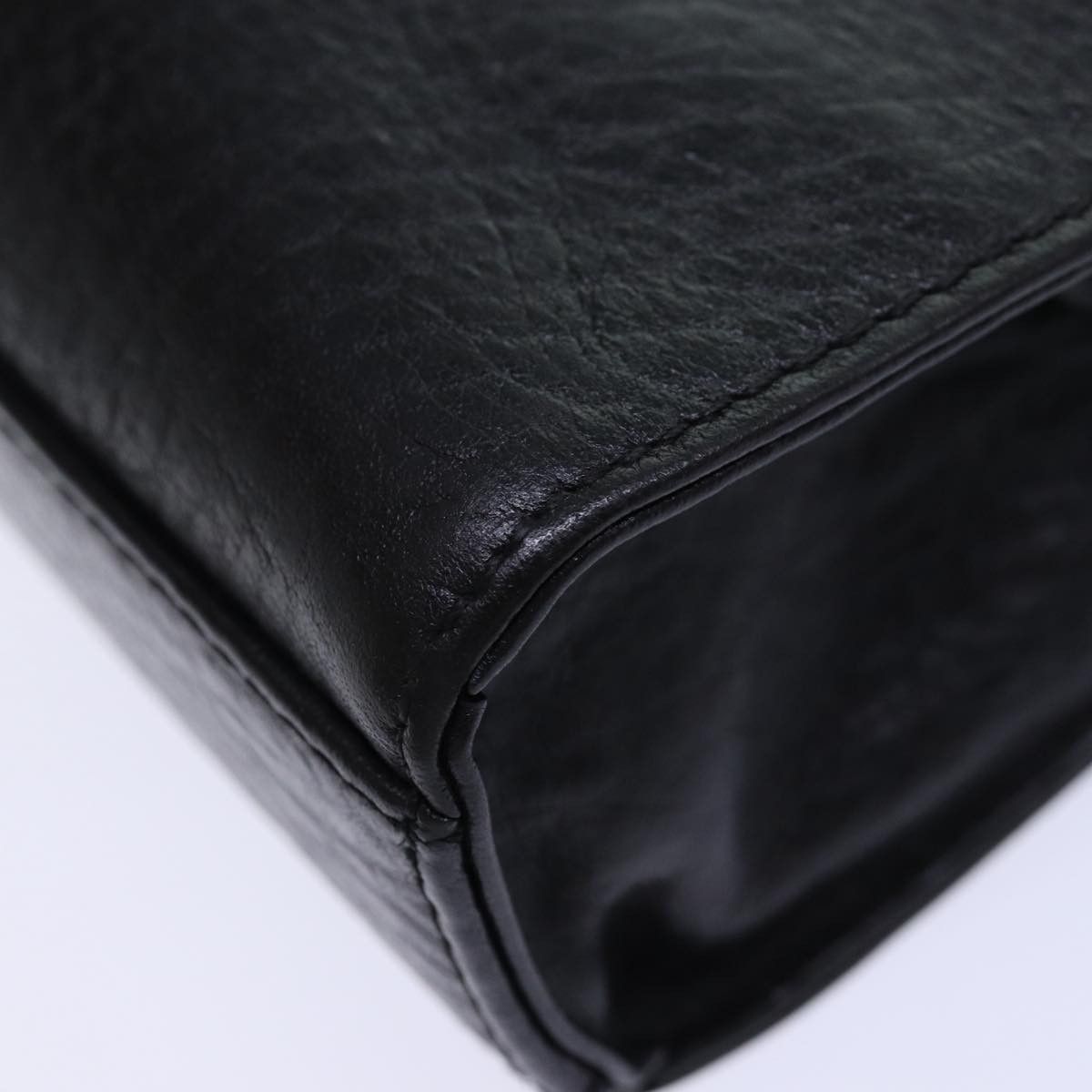 Burberry Black Leather Clutch Bag (Pre-Owned) Size ONE SIZE - 7 Thumbnail