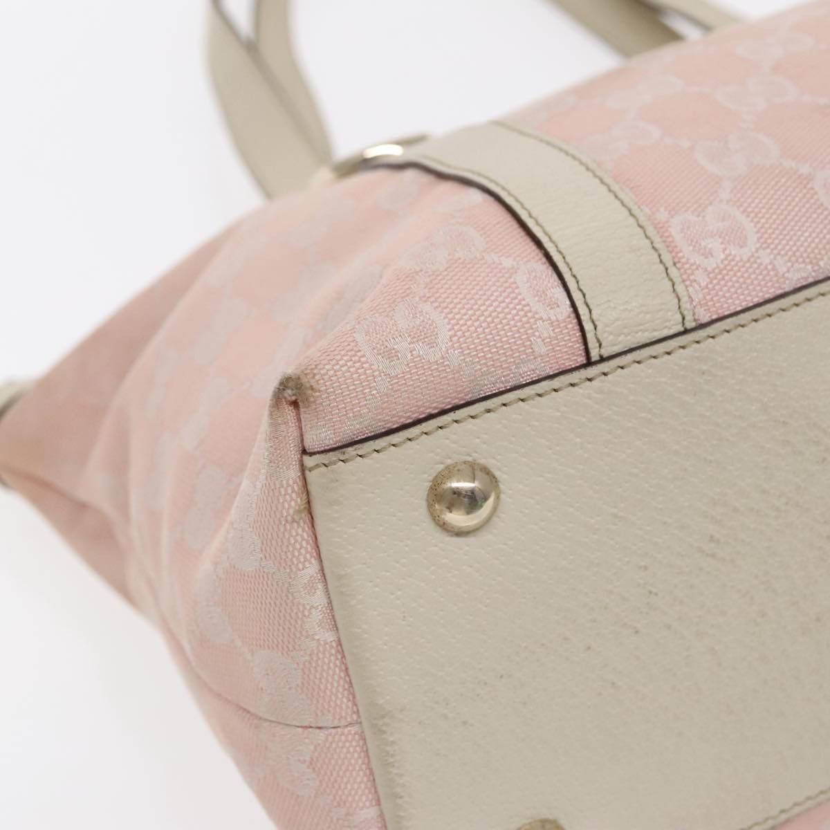 Gucci Abbey Pink Canvas Tote Bag (Pre-Owned) Size ONE SIZE - 10 Thumbnail
