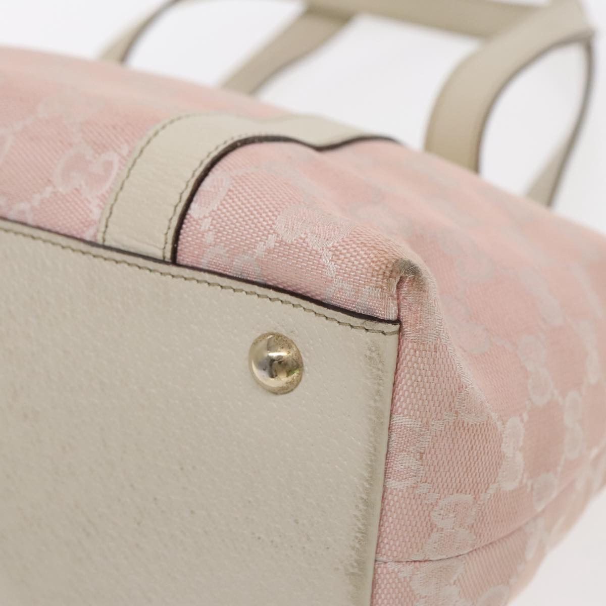 Gucci Abbey Pink Canvas Tote Bag (Pre-Owned) Size ONE SIZE - 17 Thumbnail