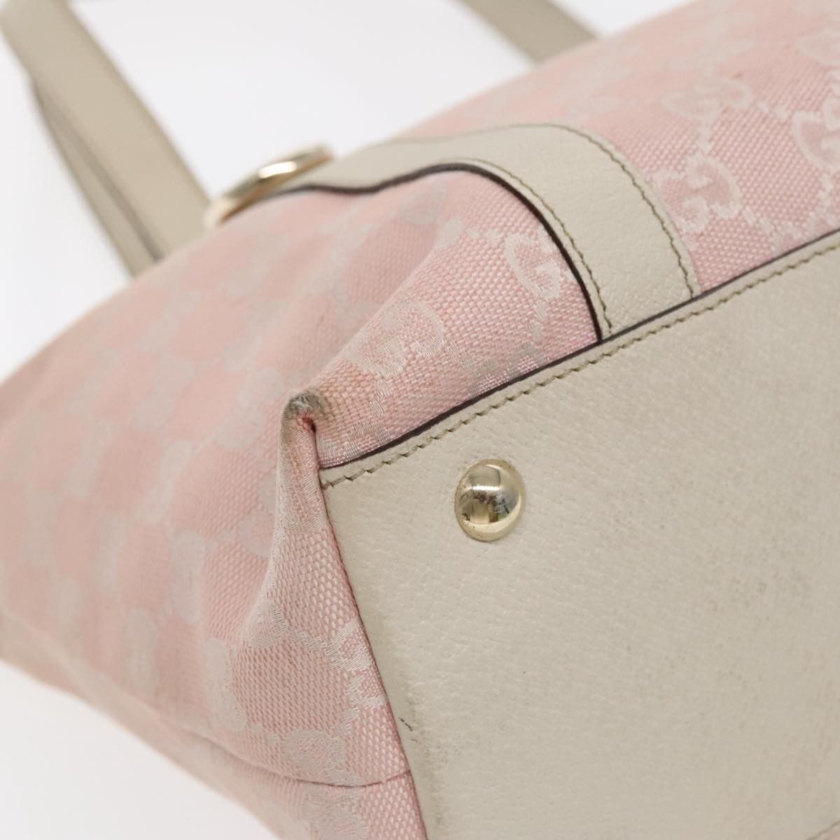 Gucci Abbey Pink Canvas Tote Bag (Pre-Owned) Size ONE SIZE - 18 Thumbnail