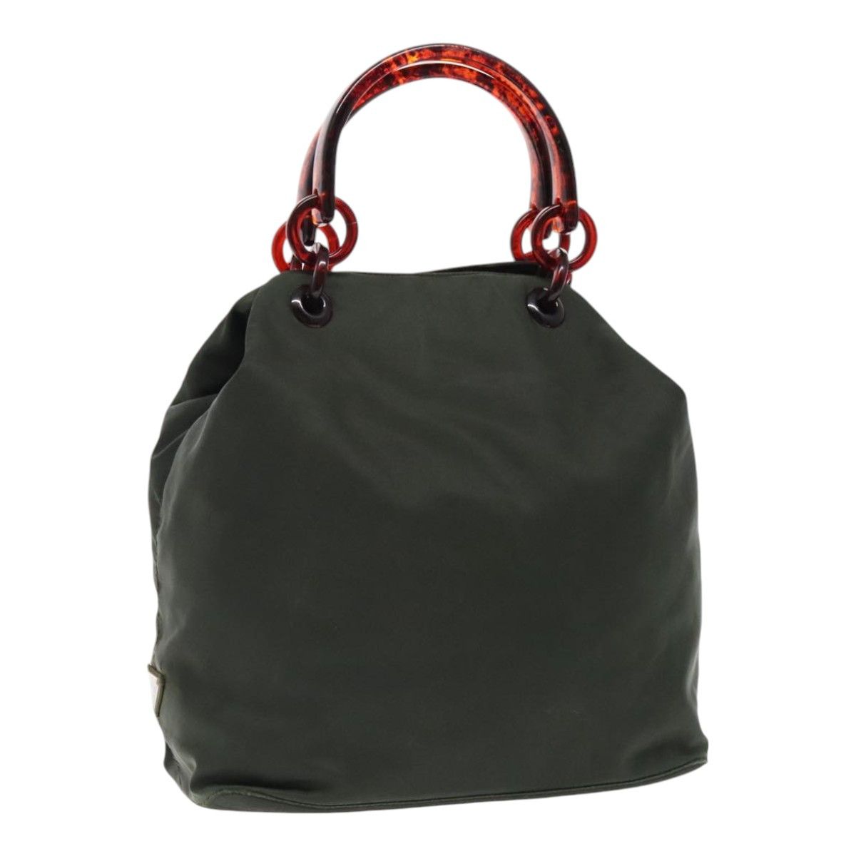 Prada Triangle Logo Green Synthetic Handbag (Pre-Owned) Size ONE SIZE - 15 Thumbnail