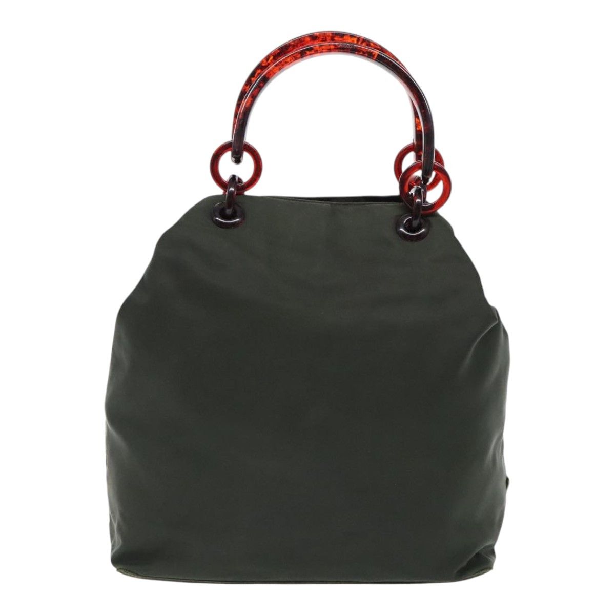 Prada Triangle Logo Green Synthetic Handbag (Pre-Owned) Size ONE SIZE - 2 Thumbnail