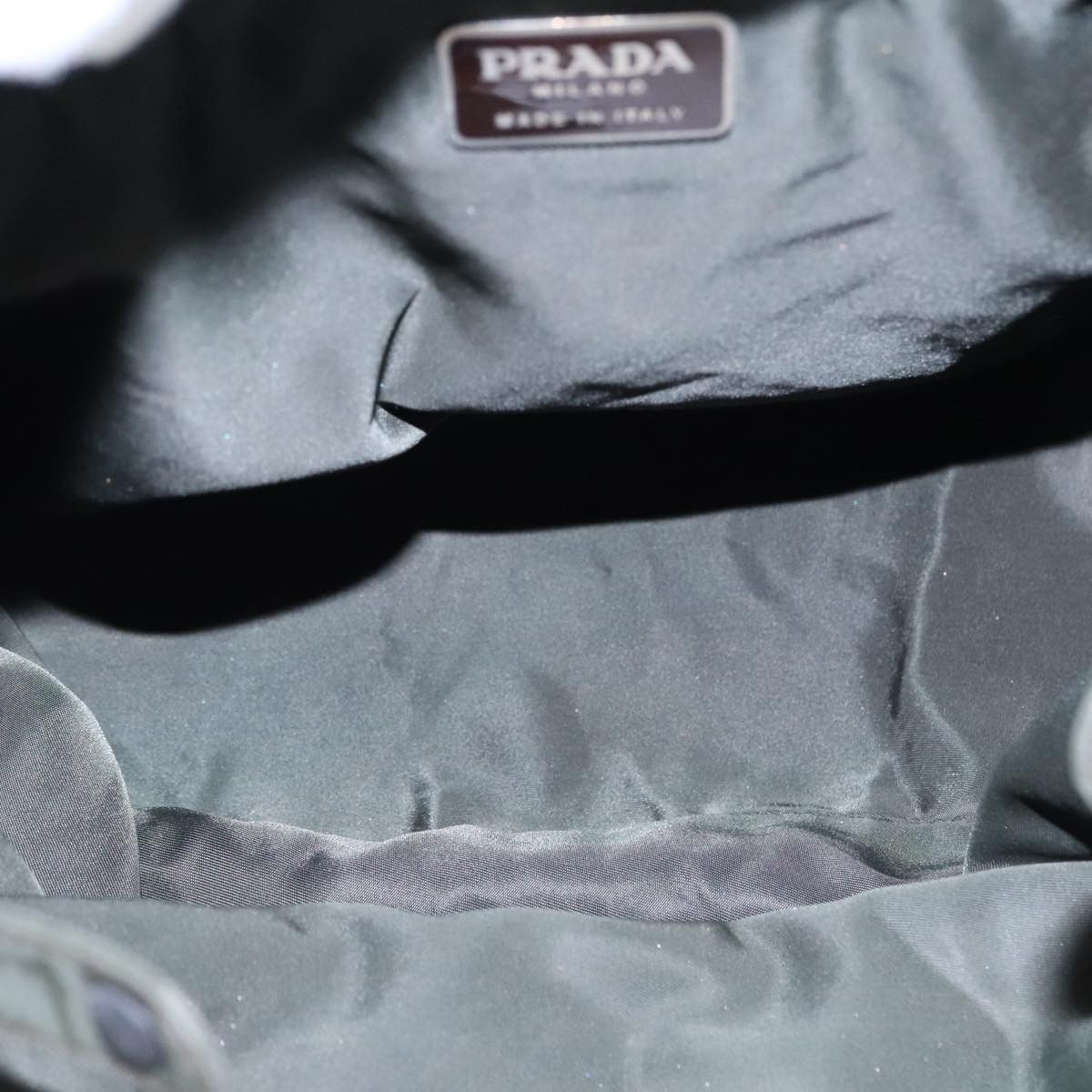 Prada Triangle Logo Green Synthetic Handbag (Pre-Owned) Size ONE SIZE - 11 Thumbnail