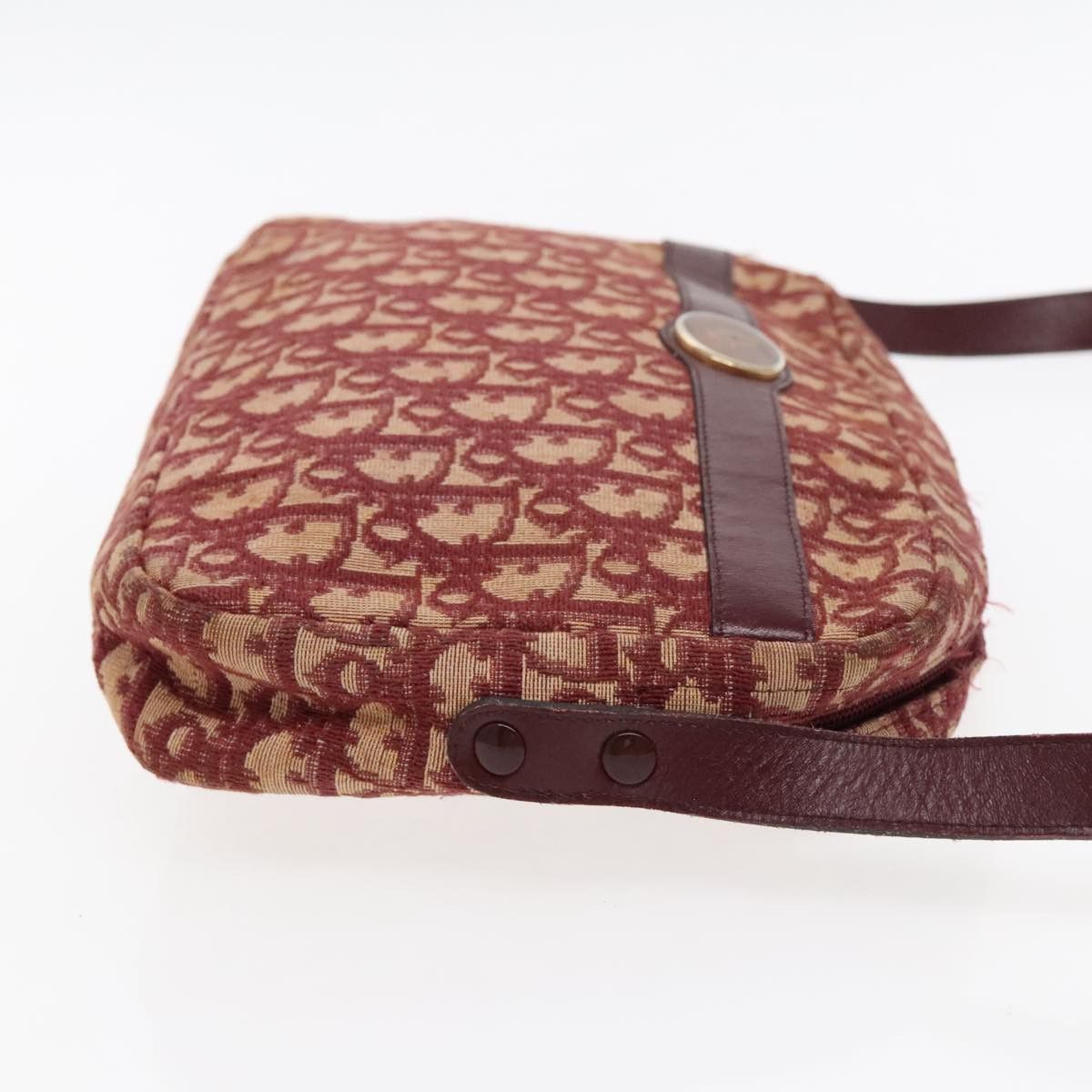 Dior Oblique Red Canvas Shoulder Bag (Pre-Owned) Size ONE SIZE - 3 Thumbnail