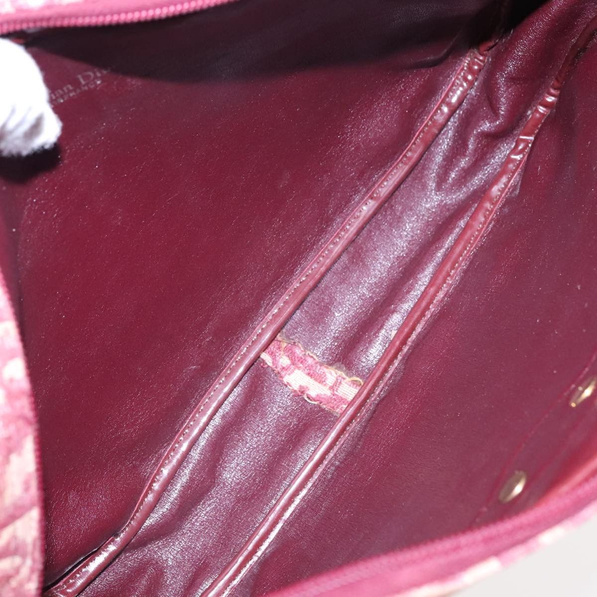Dior Oblique Red Canvas Shoulder Bag (Pre-Owned) Size ONE SIZE - 7 Thumbnail