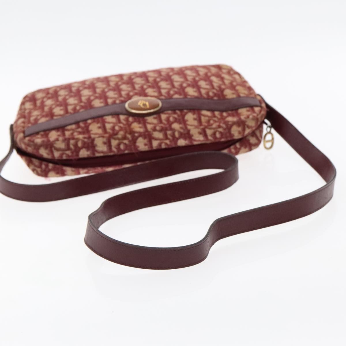 Dior Oblique Red Canvas Shoulder Bag (Pre-Owned) Size ONE SIZE - 4 Thumbnail