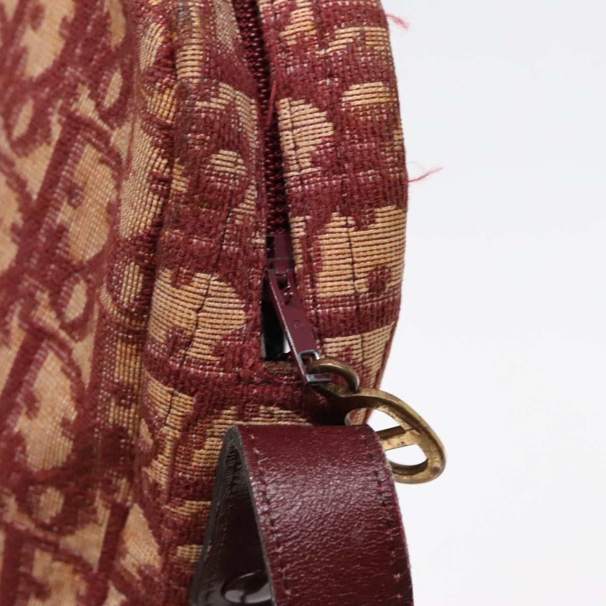 Dior Oblique Red Canvas Shoulder Bag (Pre-Owned) Size ONE SIZE - 6 Thumbnail