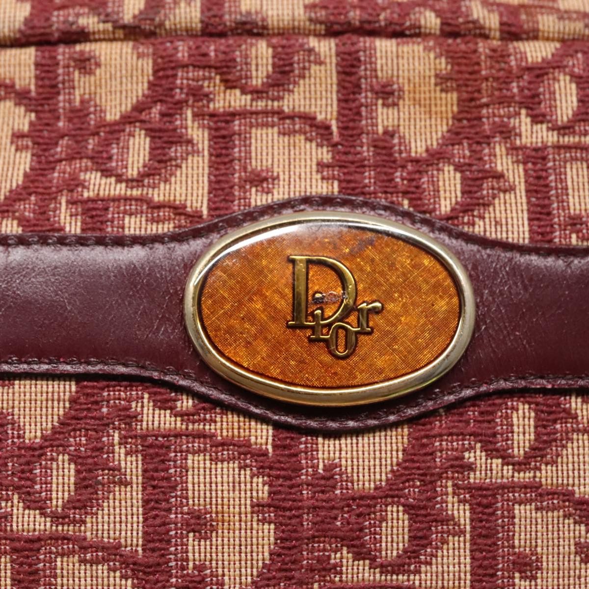 Dior Oblique Red Canvas Shoulder Bag (Pre-Owned) Size ONE SIZE - 9 Thumbnail