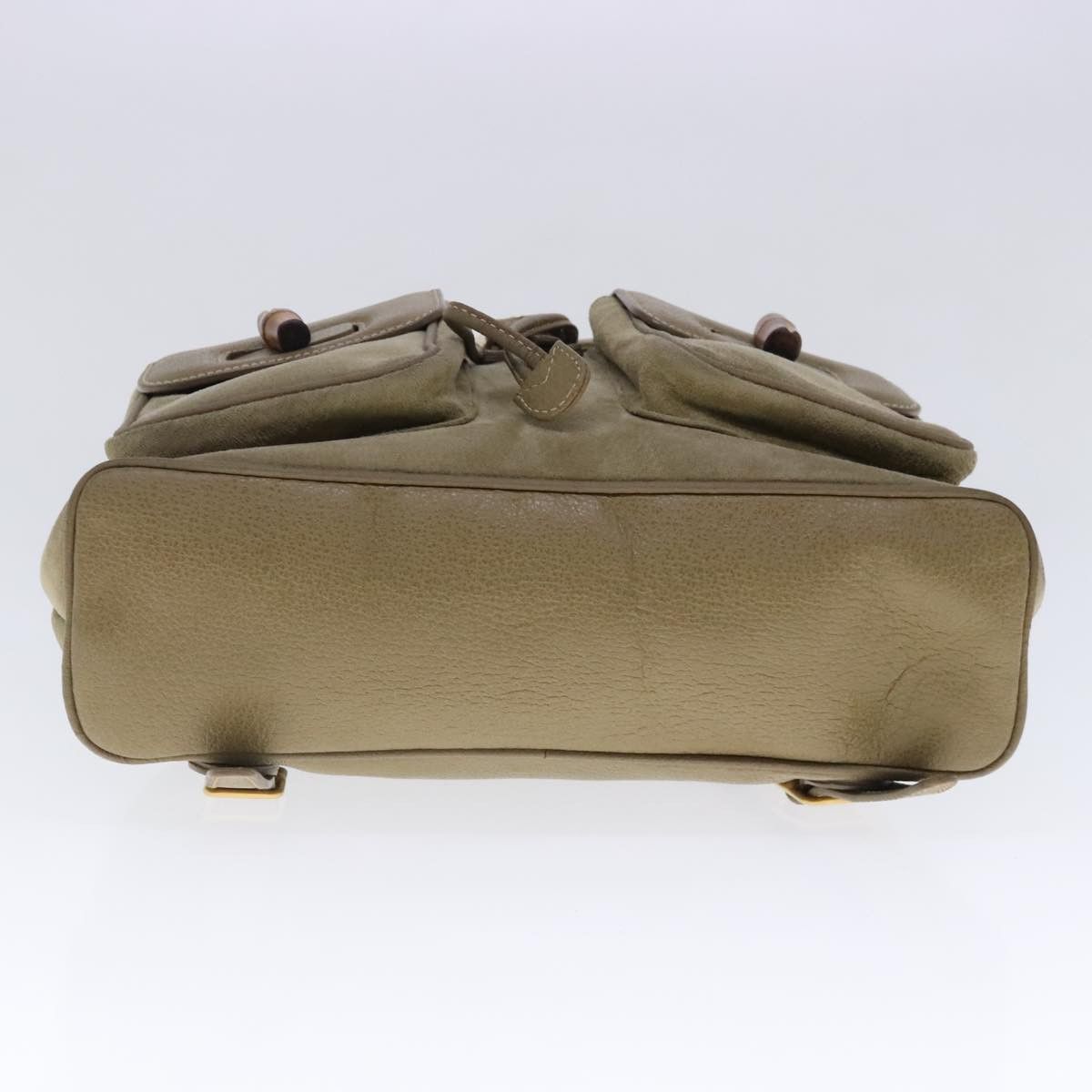 Gucci Bamboo Khaki Suede Backpack Bag (Pre-Owned) Size ONE SIZE - 19 Thumbnail