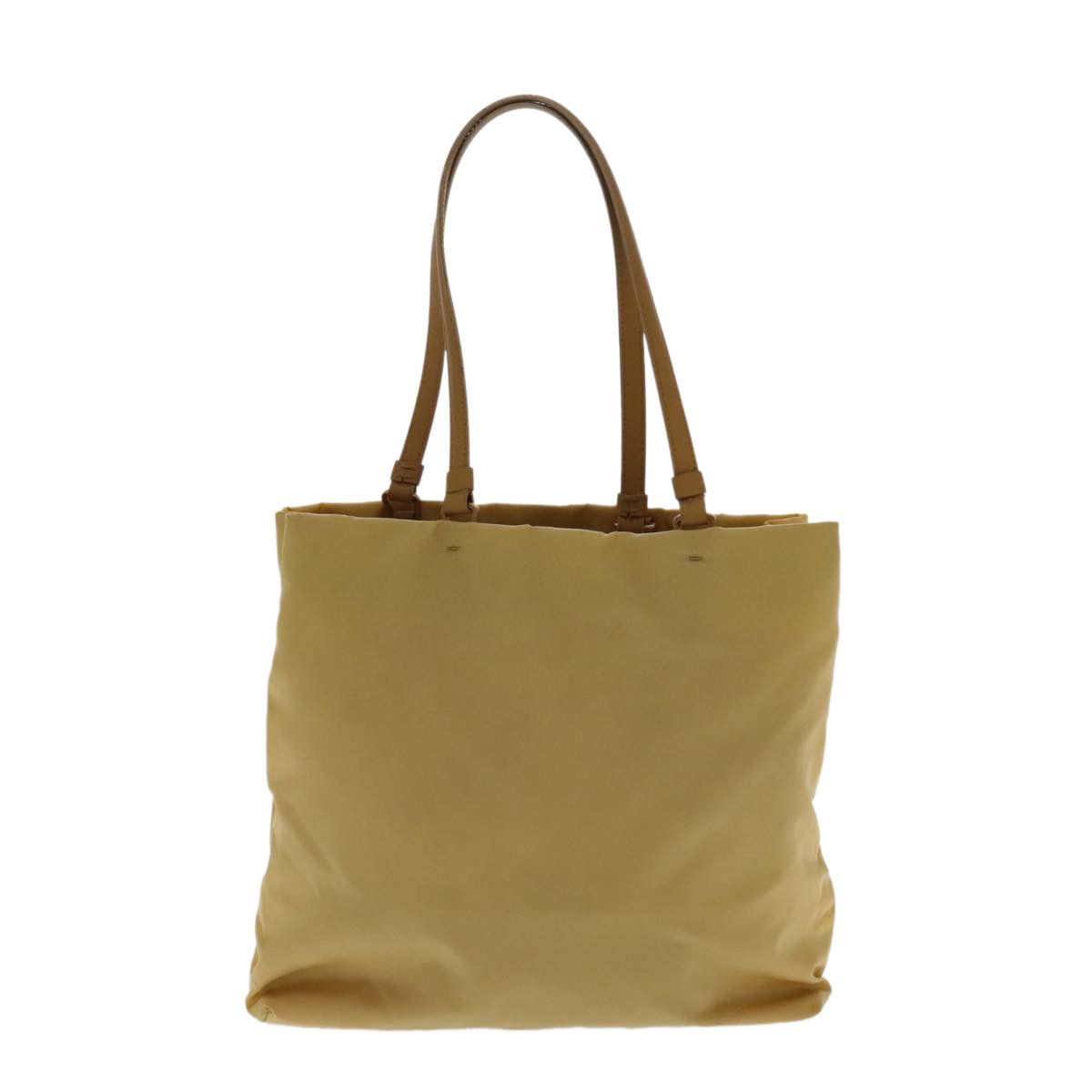 Prada Triangle Logo Beige Synthetic Shoulder Bag (Pre-Owned) Size ONE SIZE - 2 Thumbnail