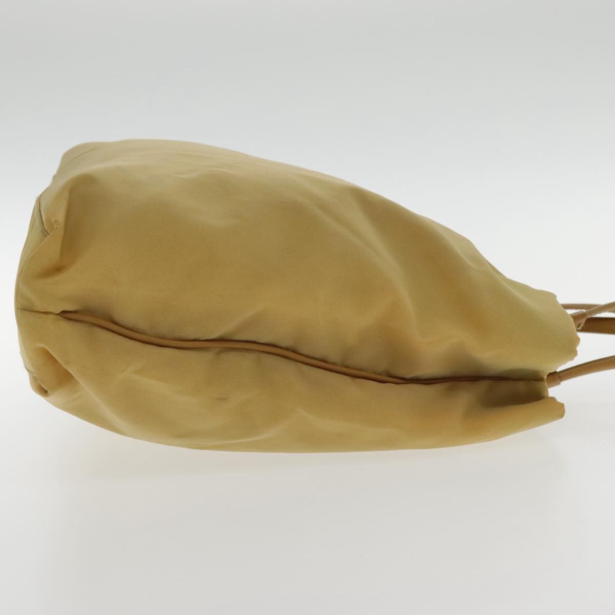 Prada Triangle Logo Beige Synthetic Shoulder Bag (Pre-Owned) Size ONE SIZE - 4 Thumbnail