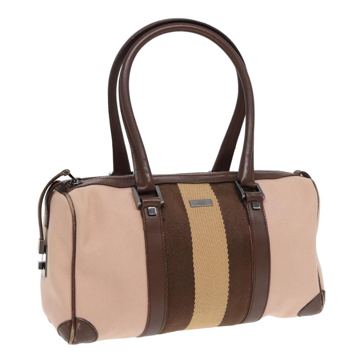 Gucci Web Pink Canvas Handbag (Pre-Owned) Size ONE SIZE - 16 Thumbnail