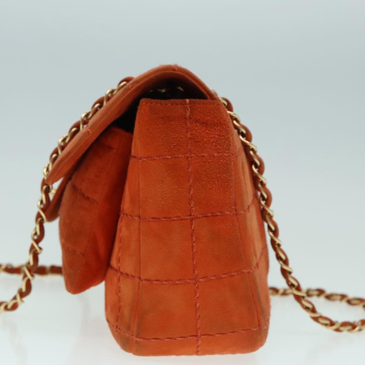 Chanel Chocolate Bar Gold Suede Shoulder Bag (Pre-Owned) Size ONE SIZE - 3 Thumbnail
