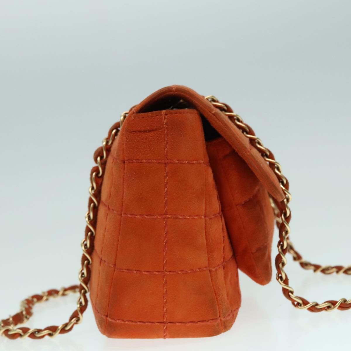 Chanel Chocolate Bar Gold Suede Shoulder Bag (Pre-Owned) Size ONE SIZE - 4 Thumbnail