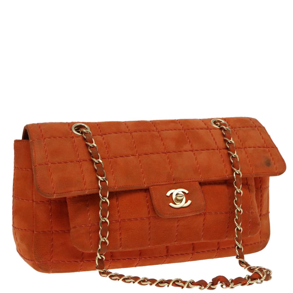 Chanel Chocolate Bar Gold Suede Shoulder Bag (Pre-Owned) Size ONE SIZE - 16 Thumbnail