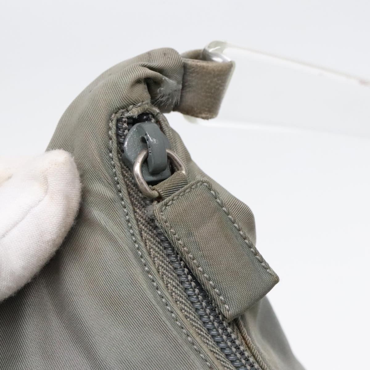 Prada Tessuto Grey Synthetic Shoulder Bag (Pre-Owned) Size ONE SIZE - 19 Thumbnail