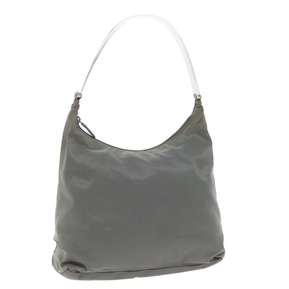 Prada Tessuto Grey Synthetic Shoulder Bag (Pre-Owned) Size ONE SIZE - 16 Thumbnail