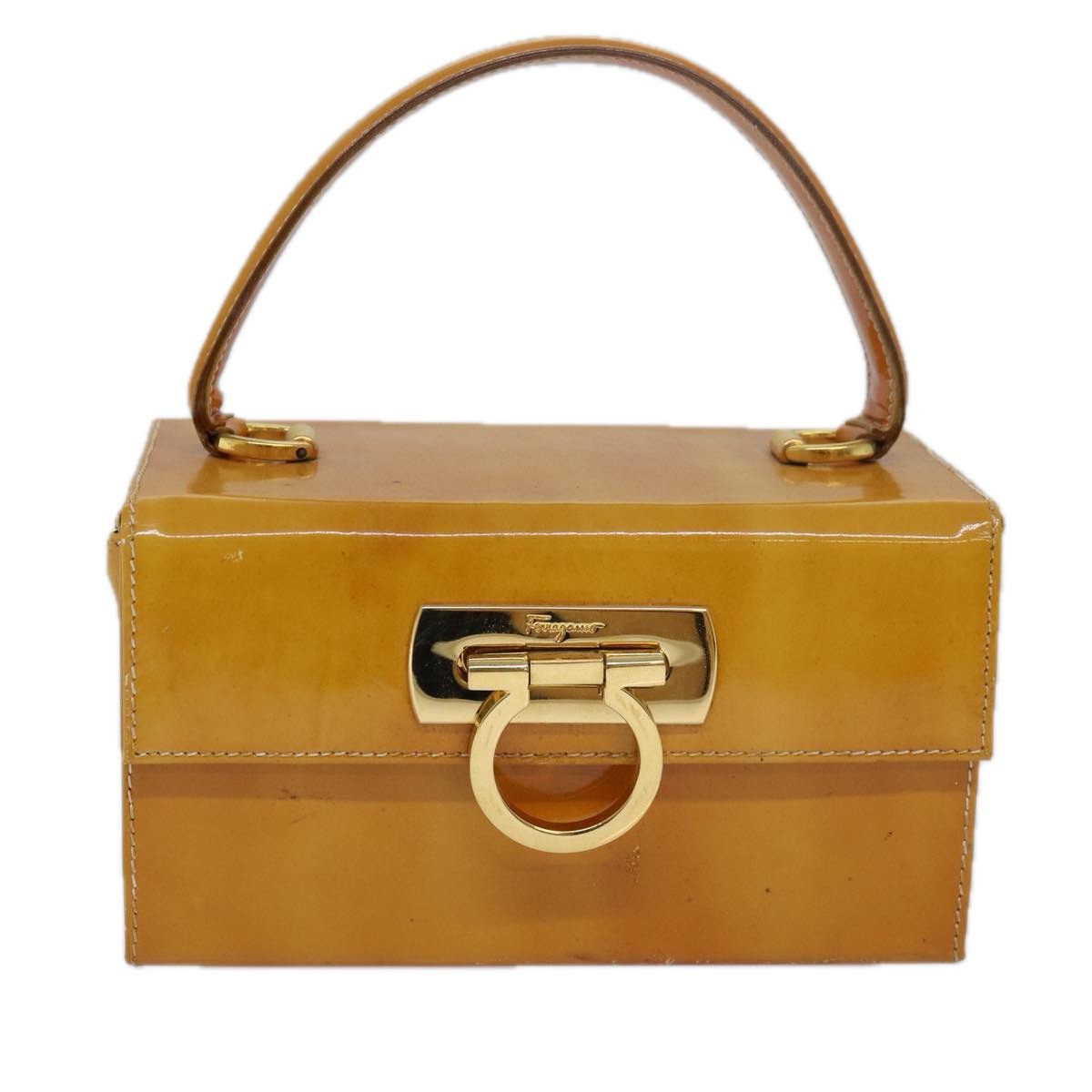 Salvatore Ferragamo Gancini Yellow Leather Handbag (Pre-Owned) Size ONE SIZE - 12 Thumbnail