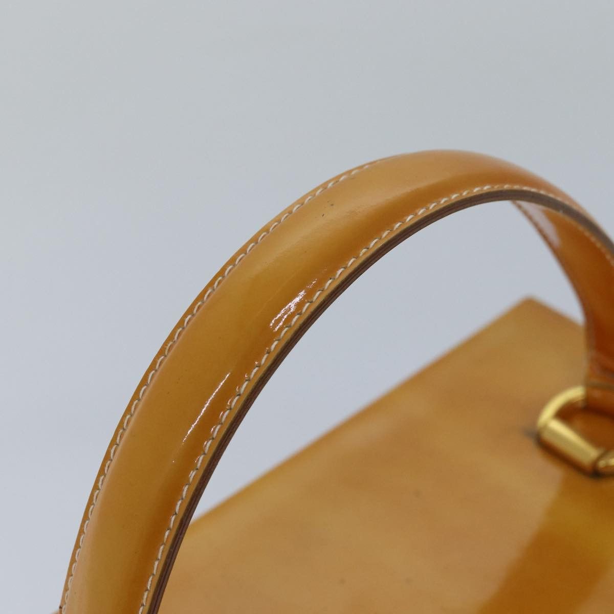 Salvatore Ferragamo Gancini Yellow Leather Handbag (Pre-Owned) Size ONE SIZE - 4 Thumbnail