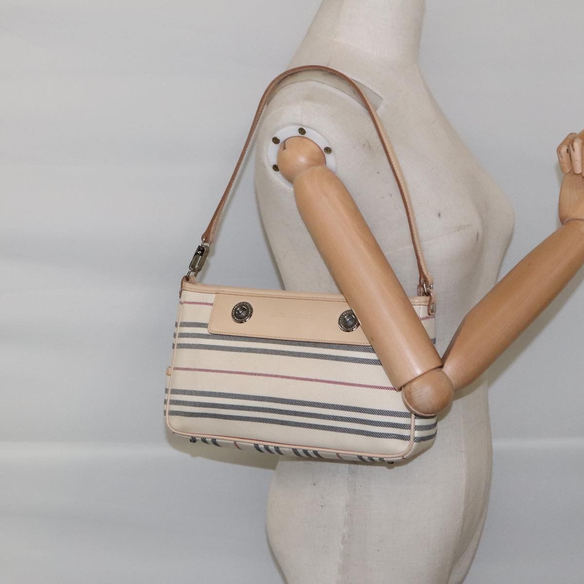 Burberry Beige Canvas Shoulder Bag (Pre-Owned) Size ONE SIZE - 14 Thumbnail