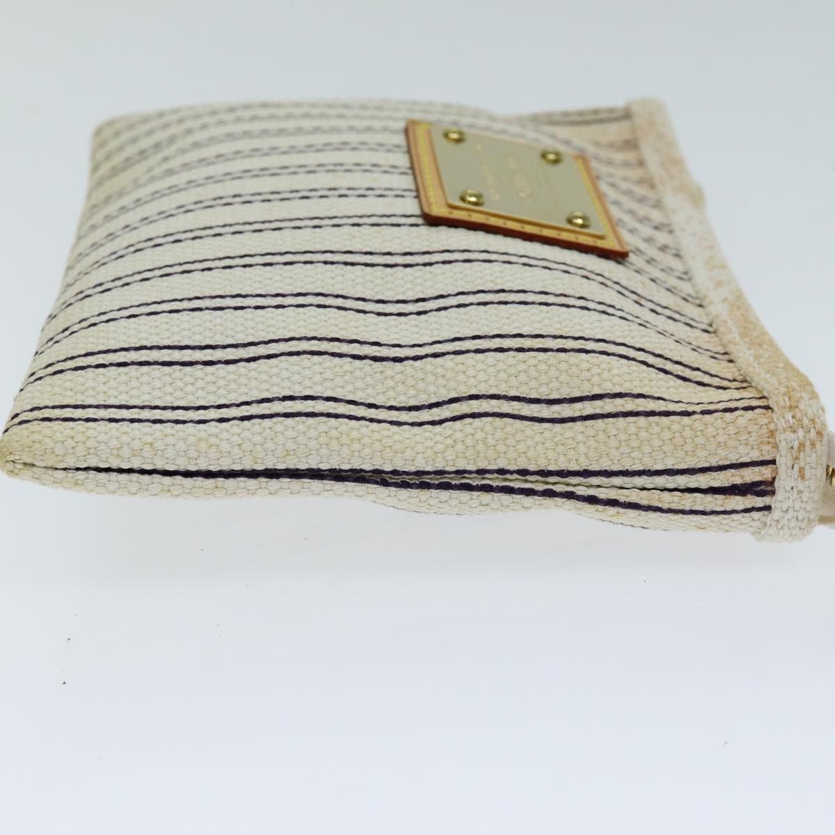 Louis Vuitton Antigua White Canvas Clutch Bag (Pre-Owned) Size ONE SIZE - 3 Thumbnail