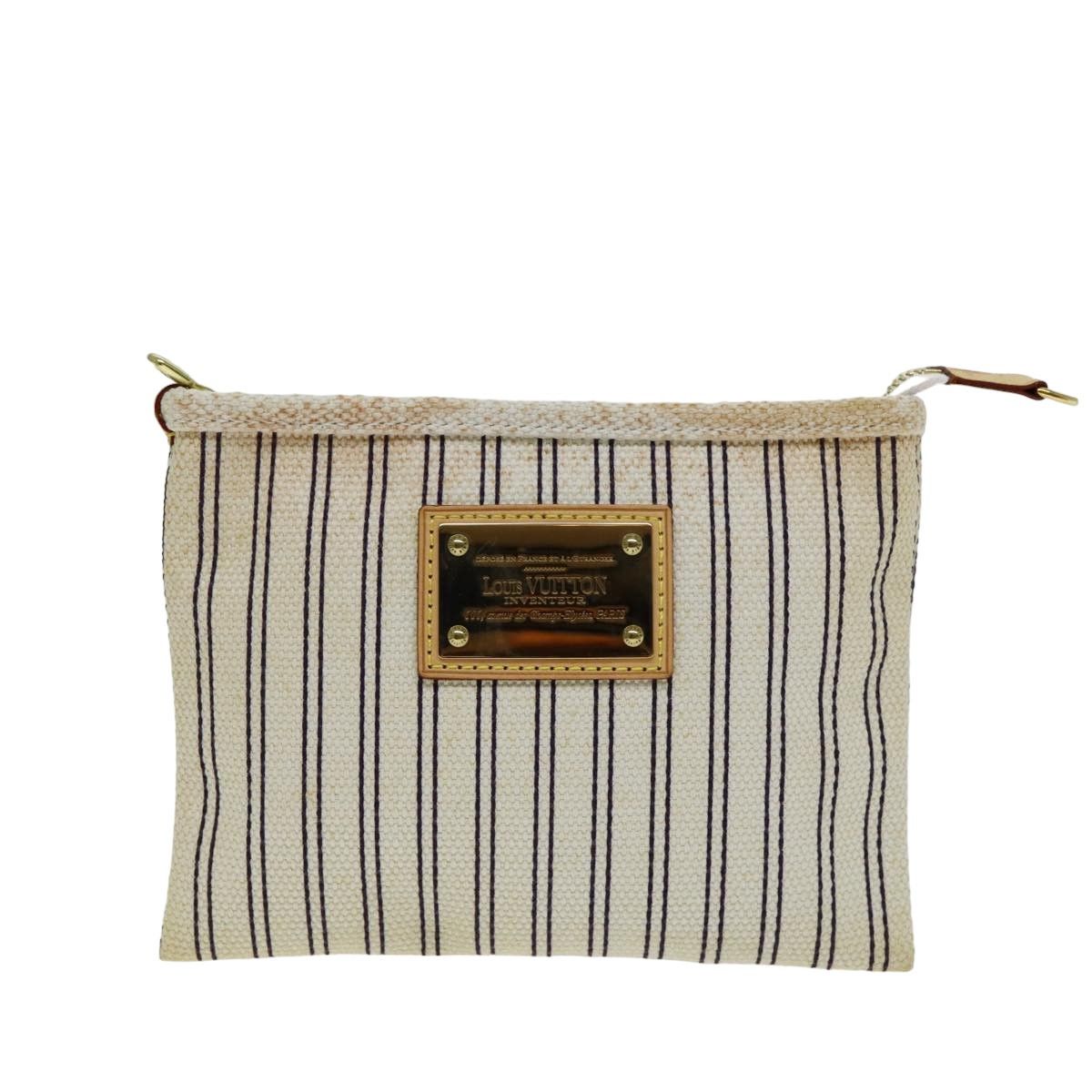 Louis Vuitton Antigua White Canvas Clutch Bag (Pre-Owned) Size ONE SIZE - 13 Thumbnail