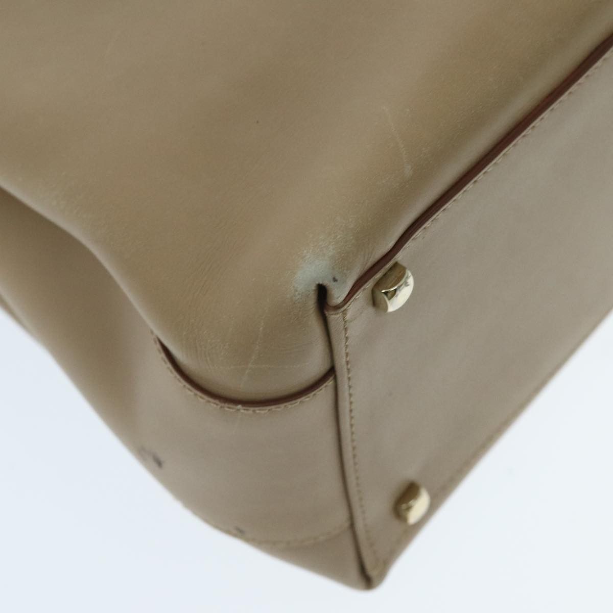 Salvatore Ferragamo Gancini Beige Leather Tote Bag (Pre-Owned) Size ONE SIZE - 18 Thumbnail