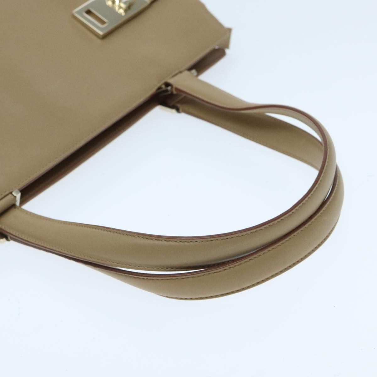 Salvatore Ferragamo Gancini Beige Leather Tote Bag (Pre-Owned) Size ONE SIZE - 4 Thumbnail