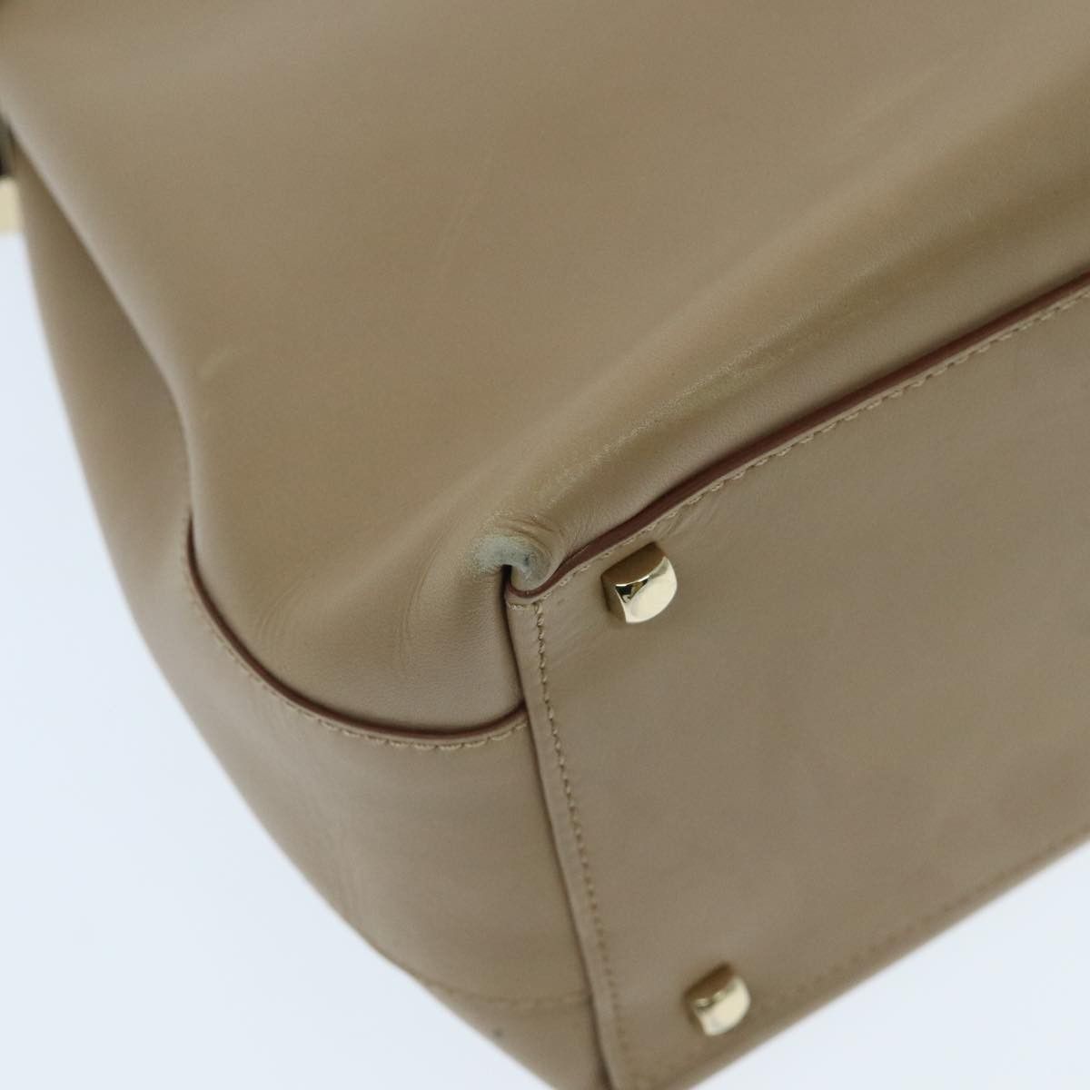 Salvatore Ferragamo Gancini Beige Leather Tote Bag (Pre-Owned) Size ONE SIZE - 10 Thumbnail
