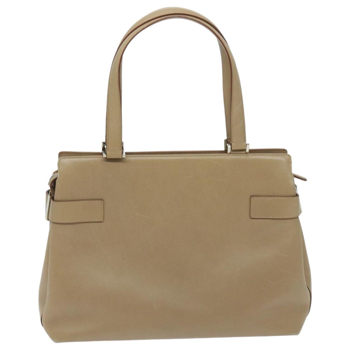 Salvatore Ferragamo Gancini Beige Leather Tote Bag (Pre-Owned) Size ONE SIZE - 2 Thumbnail