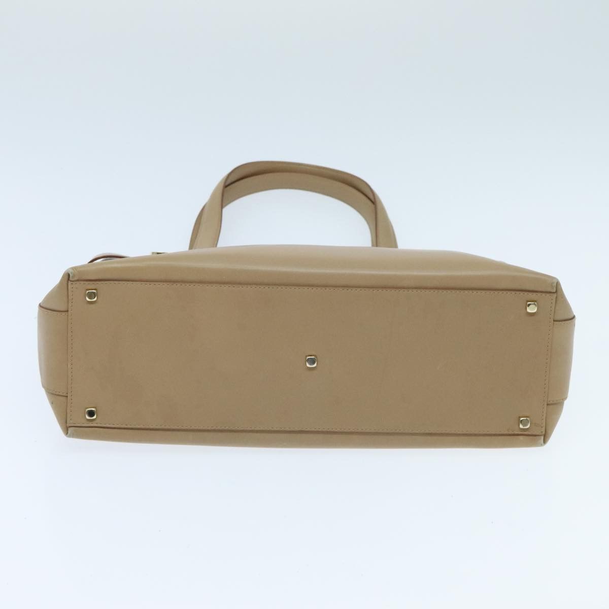Salvatore Ferragamo Gancini Beige Leather Tote Bag (Pre-Owned) Size ONE SIZE - 5 Thumbnail