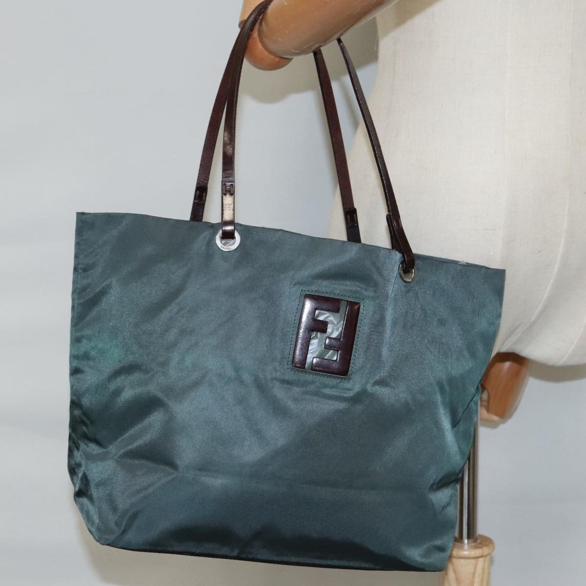 Fendi Khaki Synthetic Handbag (Pre-Owned) Size ONE SIZE - 11 Thumbnail