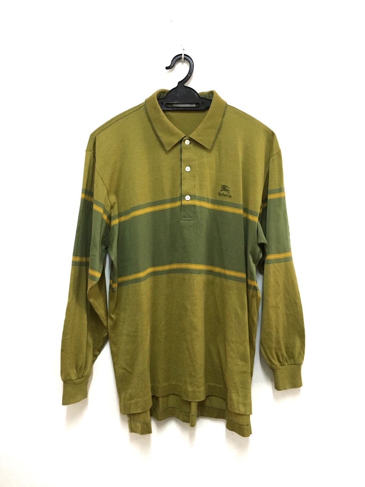 Burberry Vintage Burberrys Long Sleeve Stripes Collar Shirt Size US L / EU 52-54 / 3 - 1 Thumbnail
