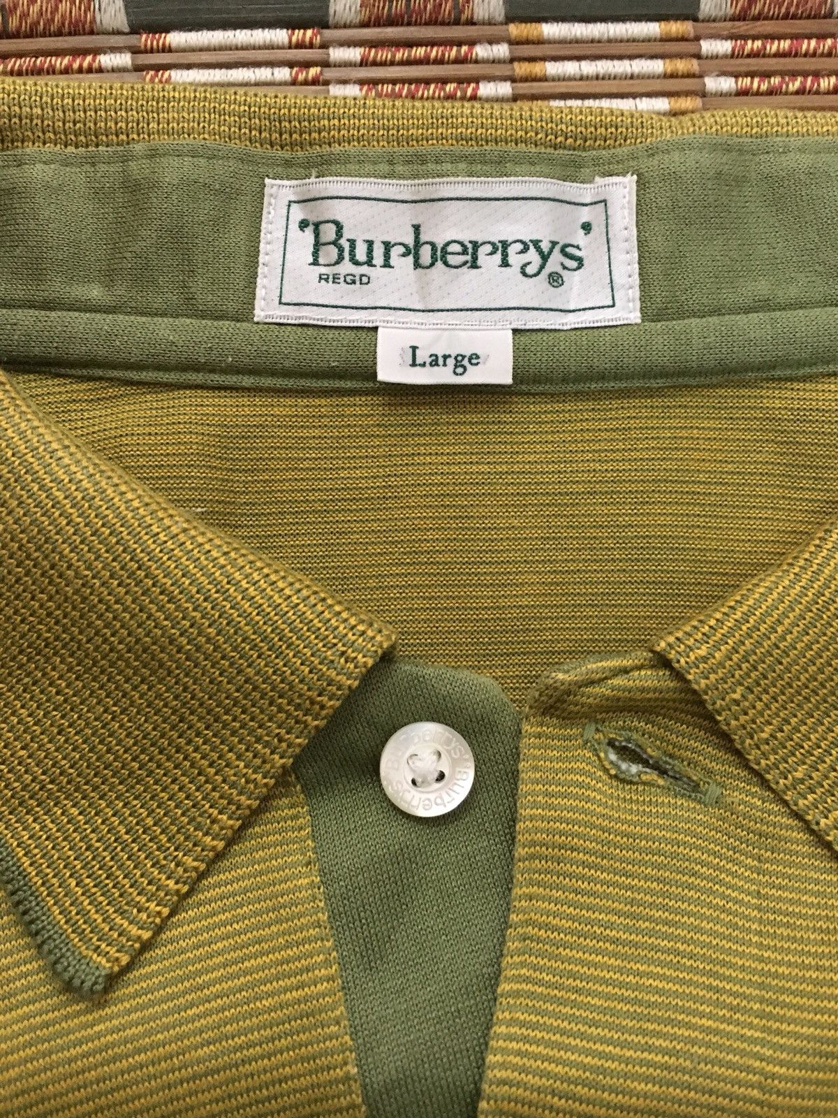 Burberry Vintage Burberrys Long Sleeve Stripes Collar Shirt Size US L / EU 52-54 / 3 - 6 Thumbnail