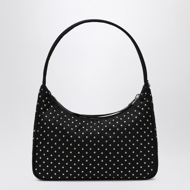 Prada Prada Black Re-Edition Handbag With Studs Size ONE SIZE - 2 Thumbnail