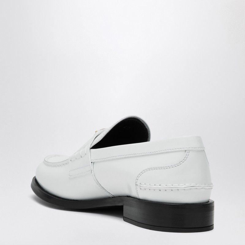 Prada Prada White Brushed Leather Loafer Size US 7.5 / IT 37.5 - 2 Thumbnail