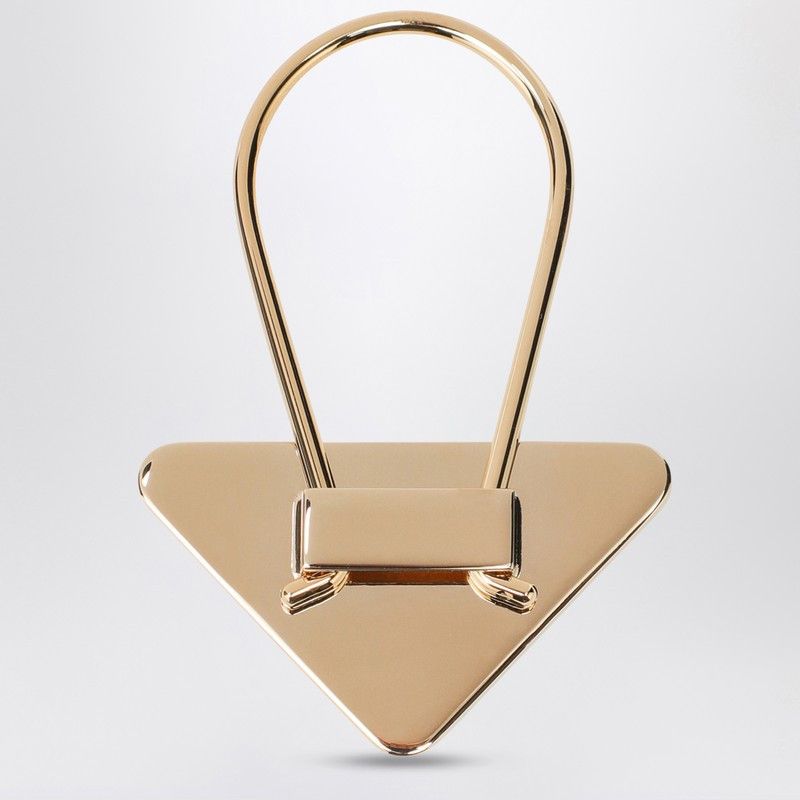Prada Prada Black/Gold Enamelled Metal Key Ring Size ONE SIZE - 2 Thumbnail