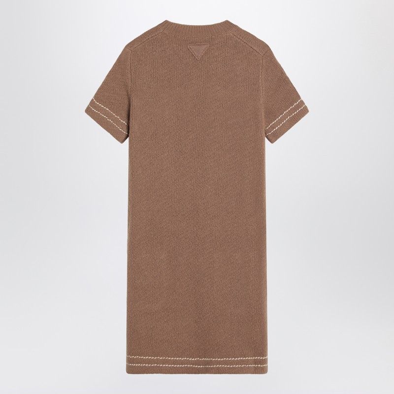 Prada Prada Camel-Coloured Cashmere Short Dress Size S / US 4 / IT 40 - 2 Thumbnail