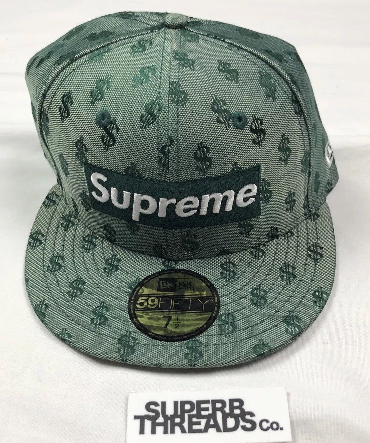 Supreme Monogram Box Logo New Era Green