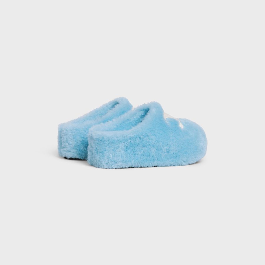 Celine Fur Mule in shearling Blue Size US 9 / IT 39 - 3 Thumbnail