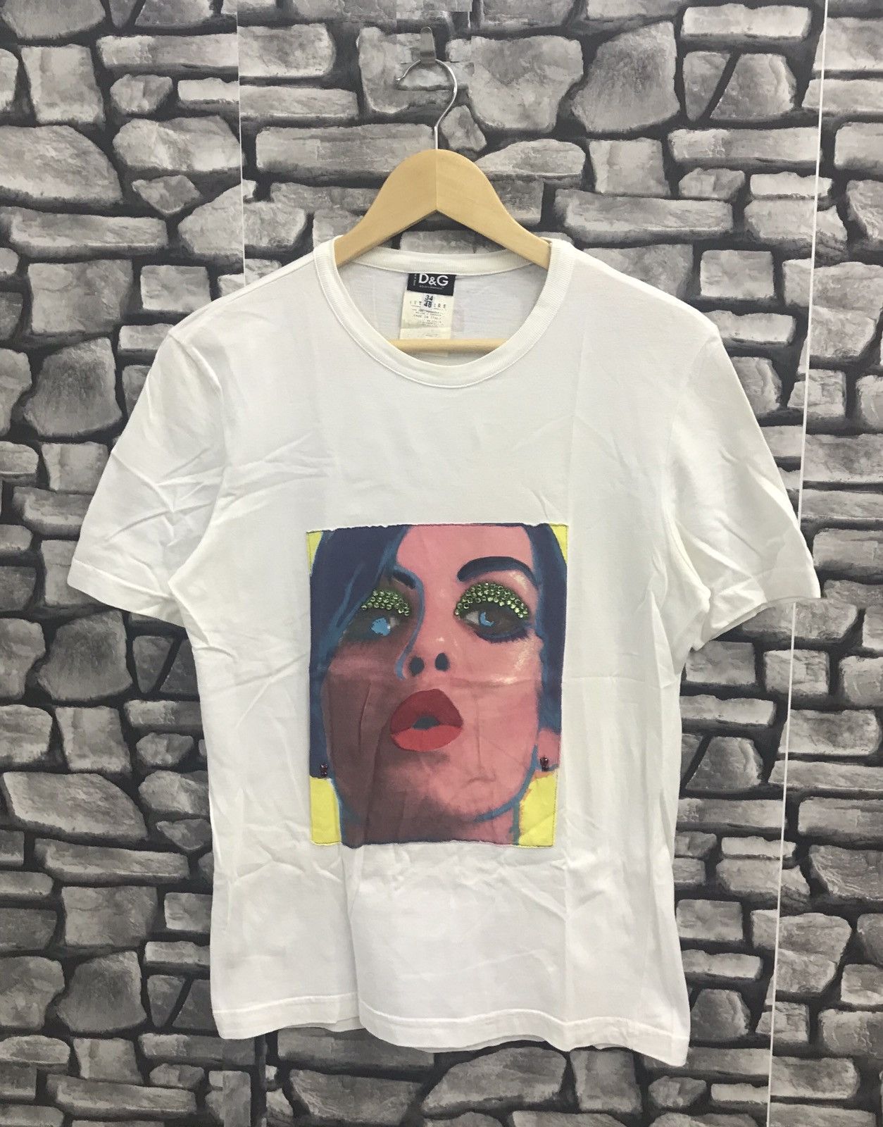 Dolce & Gabbana D&G Jeweled Sexy Lady Face Tshirt Size US S / EU 44-46 / 1 - 5 Thumbnail