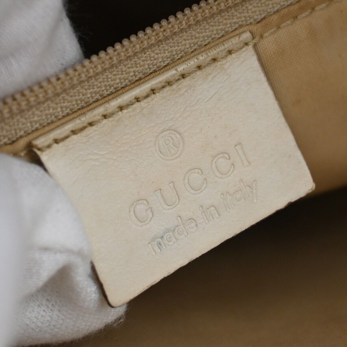 Gucci Bamboo Beige Canvas Handbag (Pre-Owned) Size ONE SIZE - 13 Thumbnail
