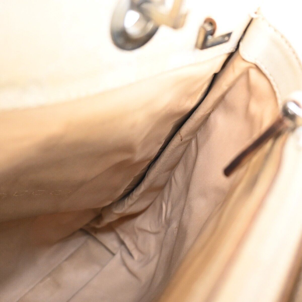 Gucci Bamboo Beige Canvas Handbag (Pre-Owned) Size ONE SIZE - 14 Thumbnail