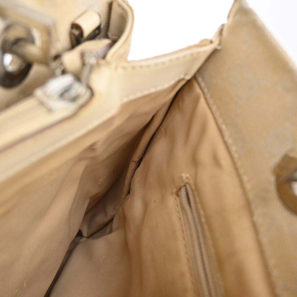 Gucci Bamboo Beige Canvas Handbag (Pre-Owned) Size ONE SIZE - 17 Thumbnail