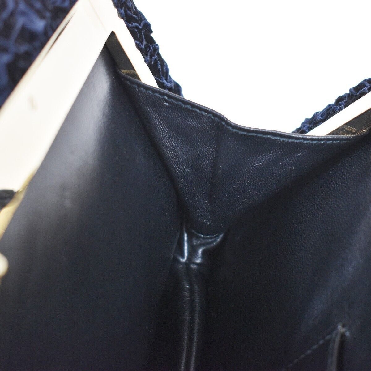 Dior Navy Velvet Clutch Bag (Pre-Owned) Size ONE SIZE - 14 Thumbnail