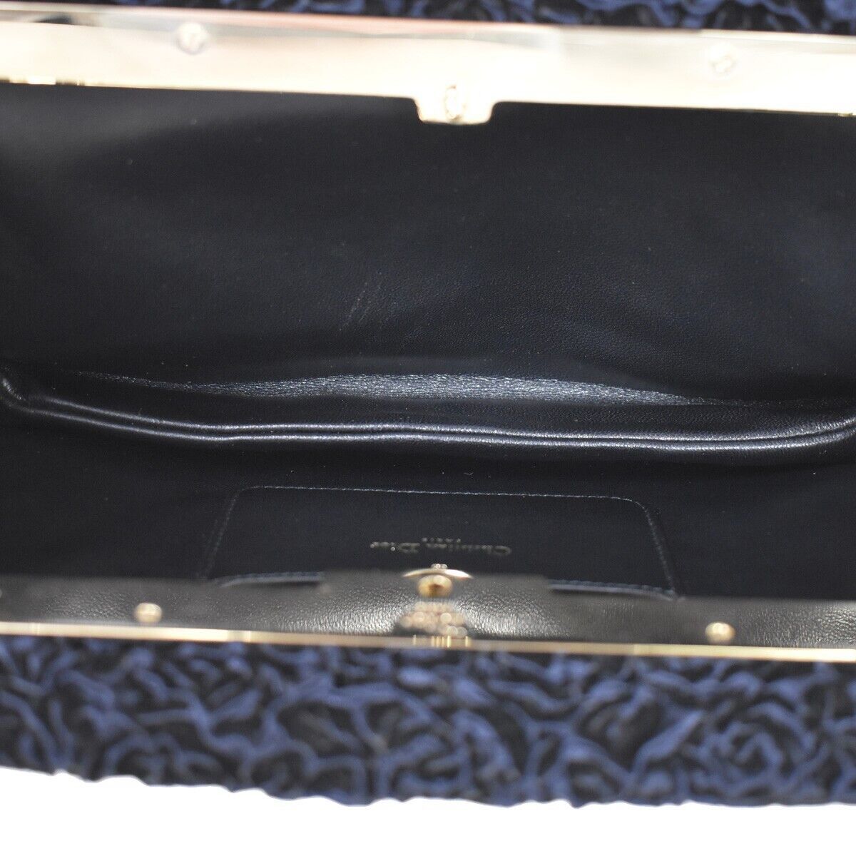 Dior Navy Velvet Clutch Bag (Pre-Owned) Size ONE SIZE - 6 Thumbnail