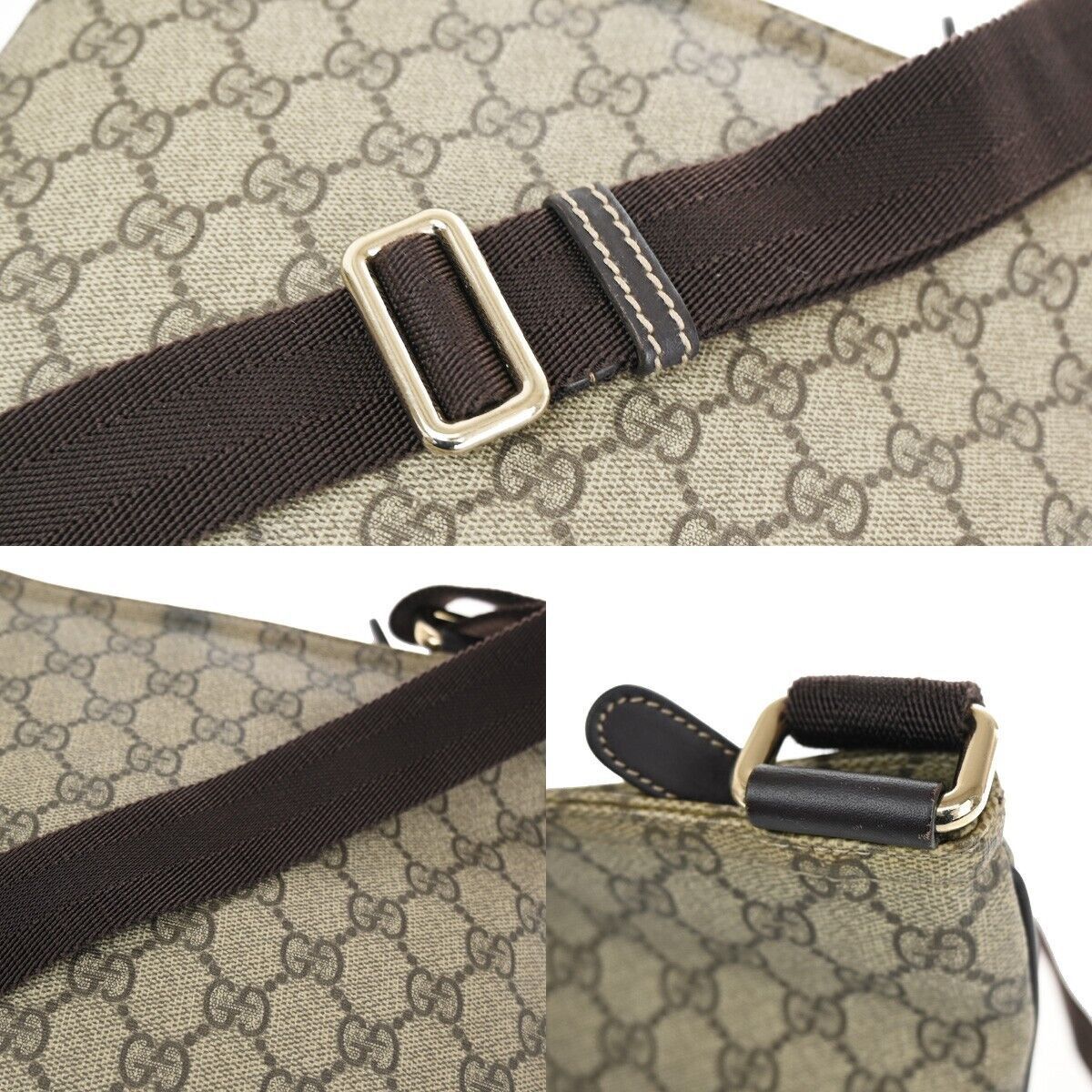 Gucci Brown Canvas Shoulder Bag (Pre-Owned) Size ONE SIZE - 9 Thumbnail