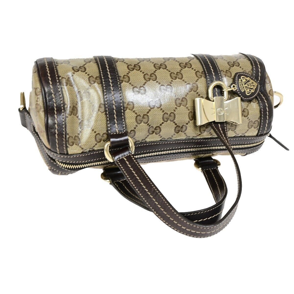 Gucci Gg Crystal Beige Canvas Handbag (Pre-Owned) Size ONE SIZE - 4 Thumbnail